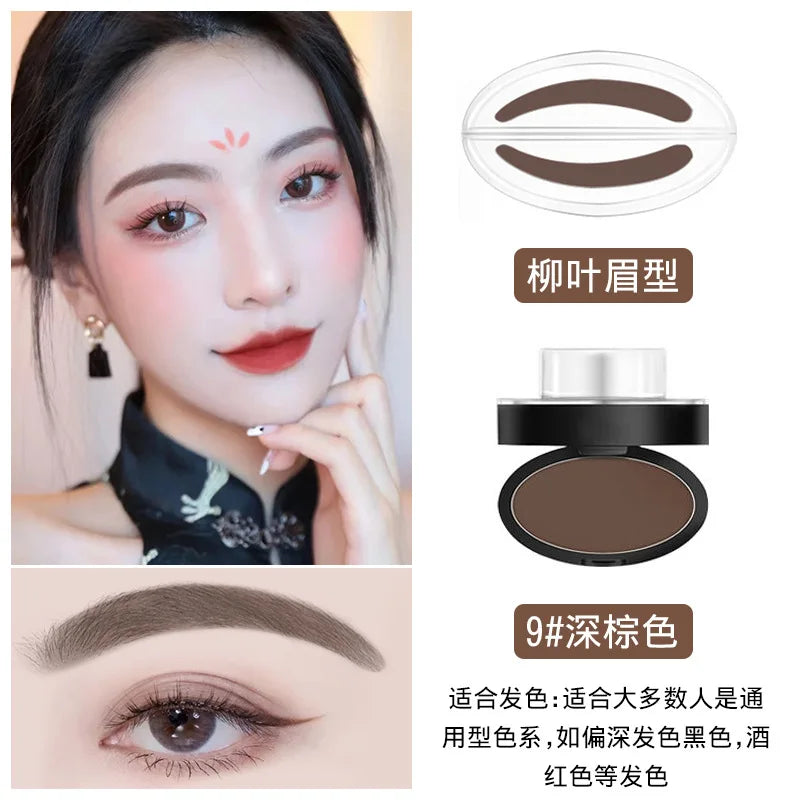 Make-up-Tool für perfekte Augenbrauenform, schnelles Make-up, Augenbrauenpuder-Palette, Augenbrauenstempel, Augenbrauenpuderstempel, Augenbrauensiegelstempel