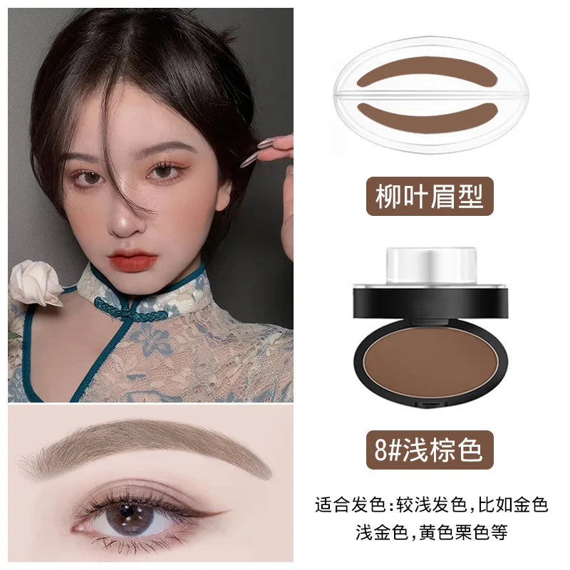 Make-up-Tool für perfekte Augenbrauenform, schnelles Make-up, Augenbrauenpuder-Palette, Augenbrauenstempel, Augenbrauenpuderstempel, Augenbrauensiegelstempel
