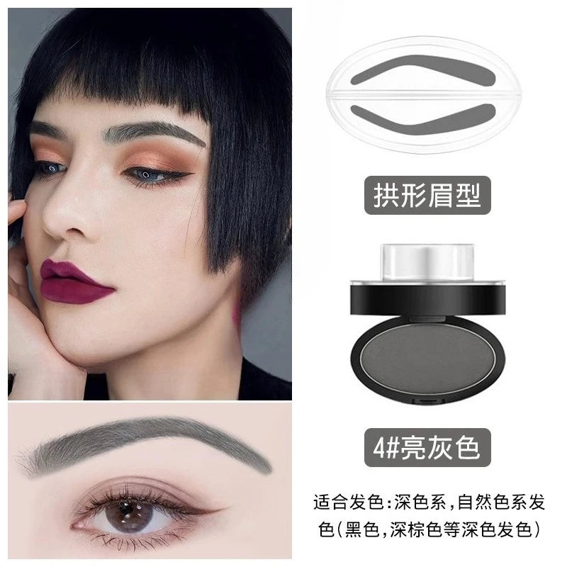 Make-up-Tool für perfekte Augenbrauenform, schnelles Make-up, Augenbrauenpuder-Palette, Augenbrauenstempel, Augenbrauenpuderstempel, Augenbrauensiegelstempel