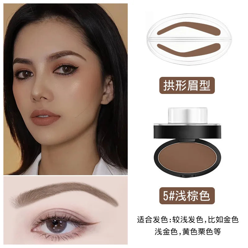 Make-up-Tool für perfekte Augenbrauenform, schnelles Make-up, Augenbrauenpuder-Palette, Augenbrauenstempel, Augenbrauenpuderstempel, Augenbrauensiegelstempel