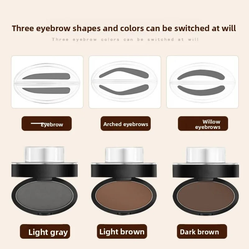 Make-up-Tool für perfekte Augenbrauenform, schnelles Make-up, Augenbrauenpuder-Palette, Augenbrauenstempel, Augenbrauenpuderstempel, Augenbrauensiegelstempel