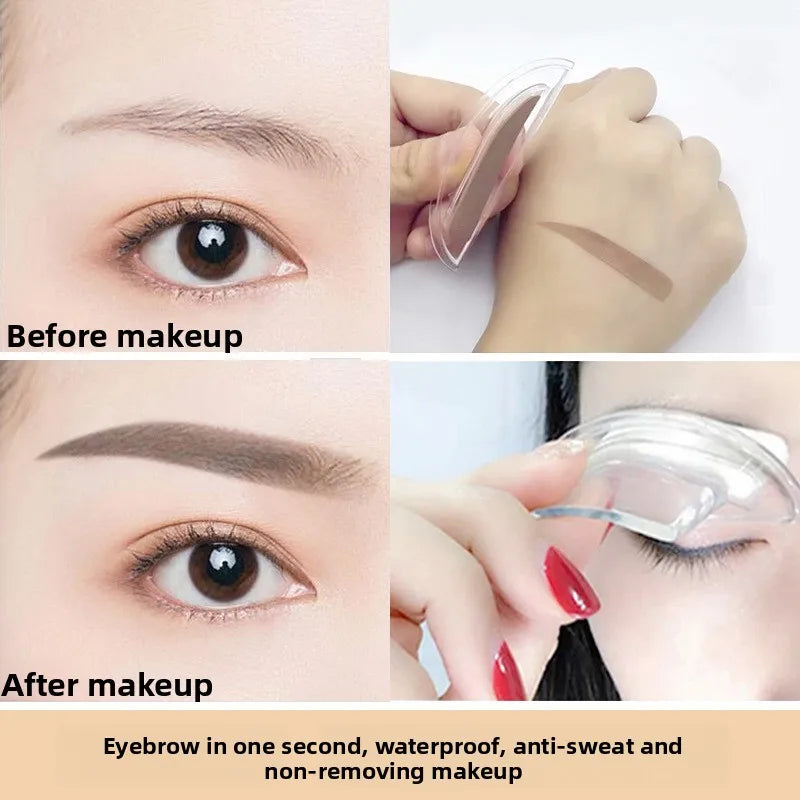 Make-up-Tool für perfekte Augenbrauenform, schnelles Make-up, Augenbrauenpuder-Palette, Augenbrauenstempel, Augenbrauenpuderstempel, Augenbrauensiegelstempel