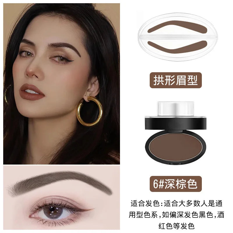 Make-up-Tool für perfekte Augenbrauenform, schnelles Make-up, Augenbrauenpuder-Palette, Augenbrauenstempel, Augenbrauenpuderstempel, Augenbrauensiegelstempel